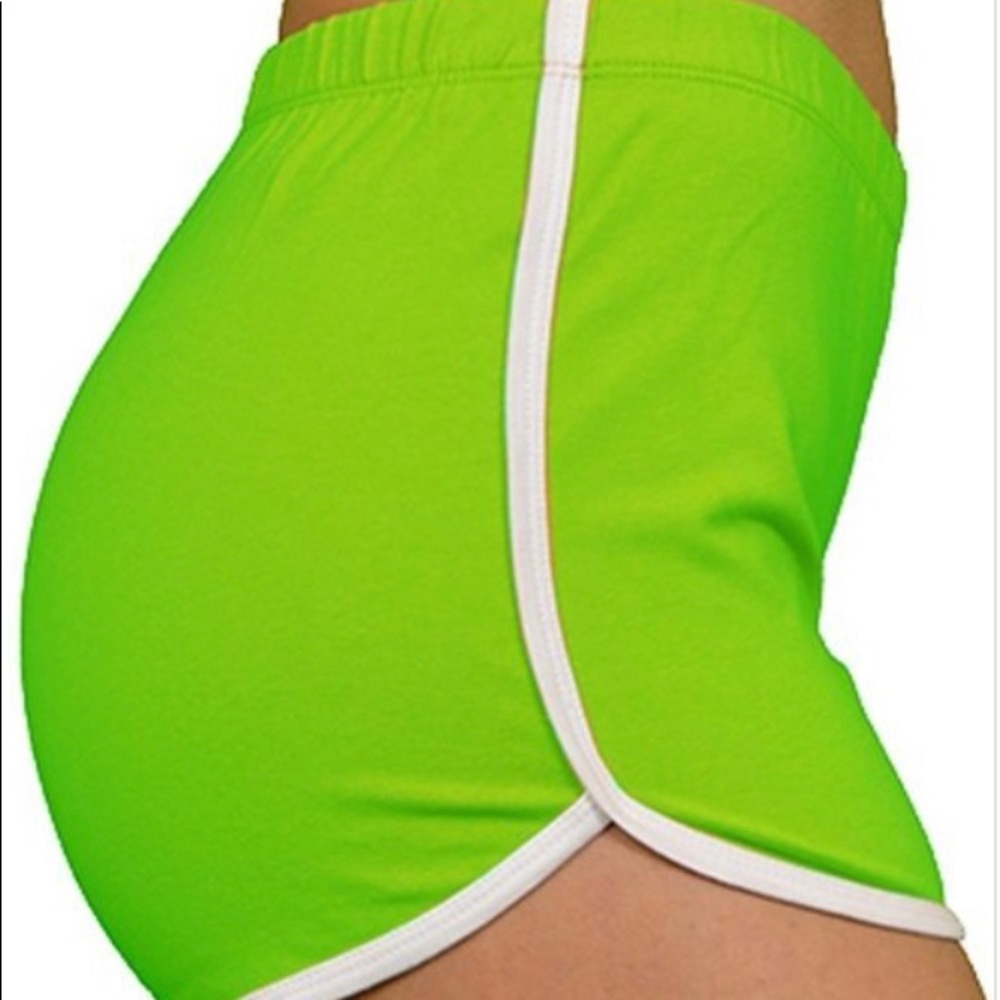 2 piece set top and bottom neon shorts